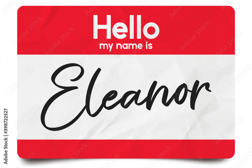 Hello my name is Eleanor Stock Photo | Adobe Stock