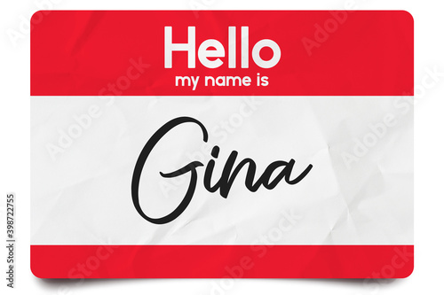 Hello my name is Gina photo