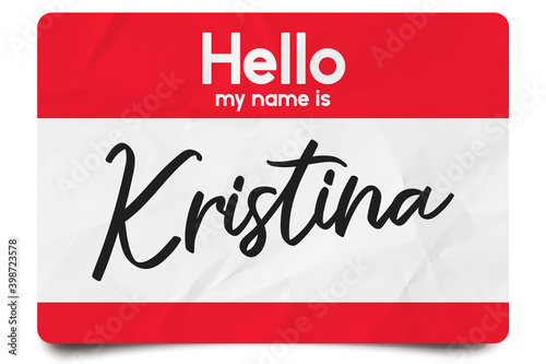 Hello my name is Kristina photo