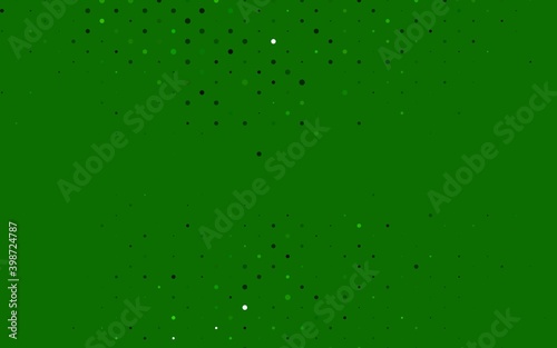 Light Green vector cover with spots. Abstract illustration with colored bubbles in nature style. Design for business adverts.