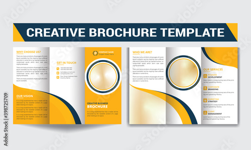 Creative trifold brochure layout design