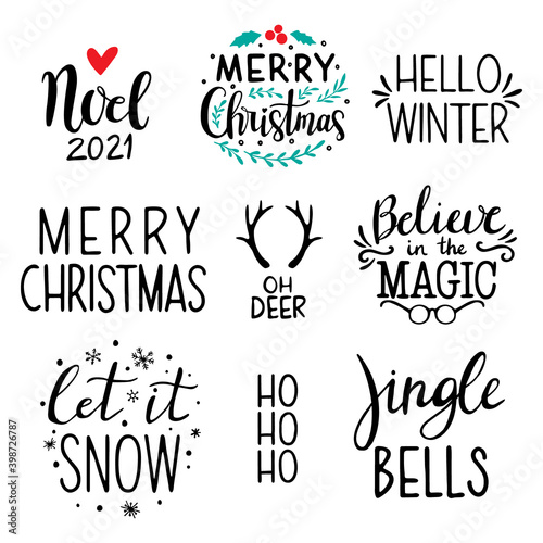 Christmas lettering set