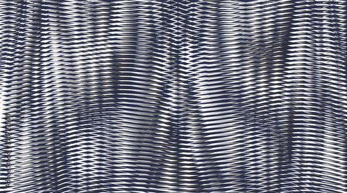 Vector contemporary linear grid abstract monochrome wavy texture with moire shimmery effect. Calm texture for web background saver, mobile apps, business card, page, image of blog, books, site.