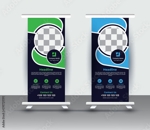 roll up banner template design