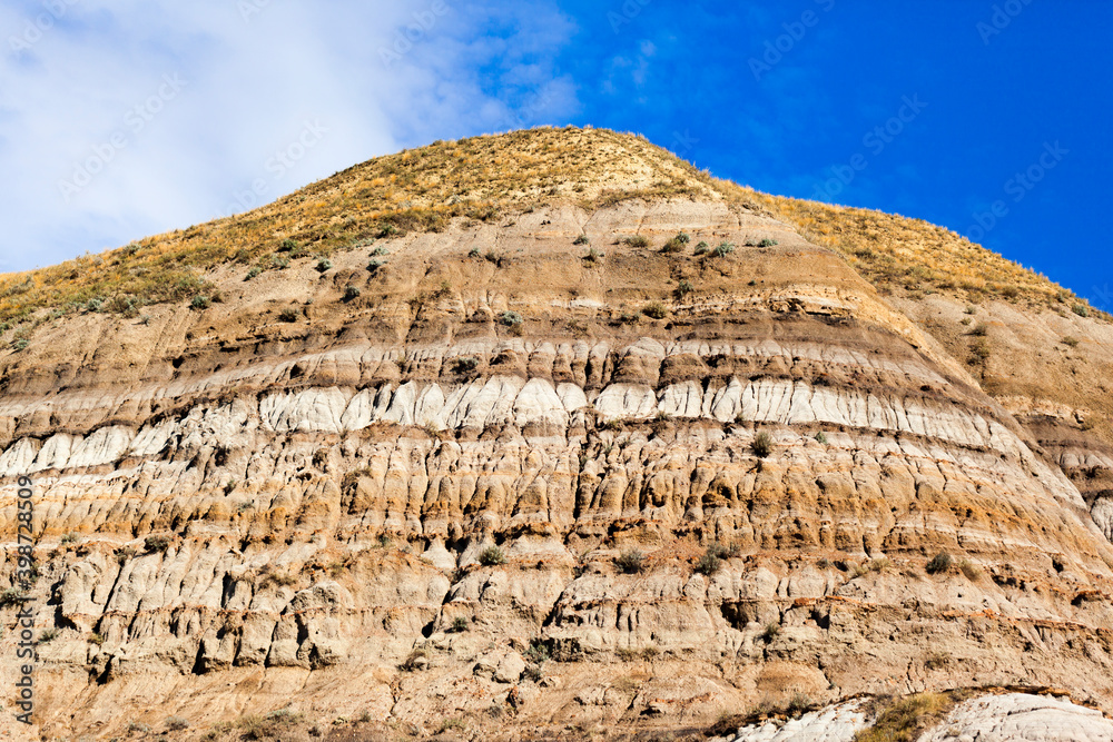 Drumheller badlands at the Dinosaur Provincial Park in Alberta, where