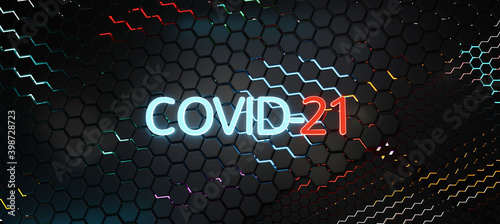 COVID-21 neon bright vibran...
