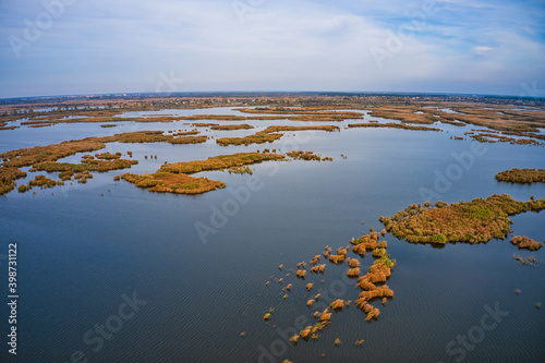 The village is located on Samarskie Plavni in picturesque Ukraine photo