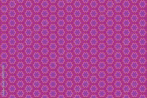 Abstract geometric pattern ilustration. Repeating background in pink floral pattern.