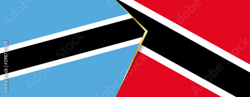 Botswana and Trinidad and Tobago flags, two vector flags.