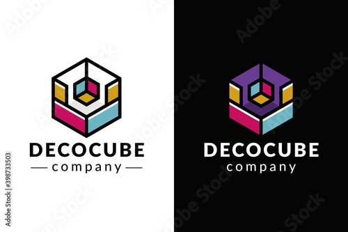 Deco Cube Colors Logo Design