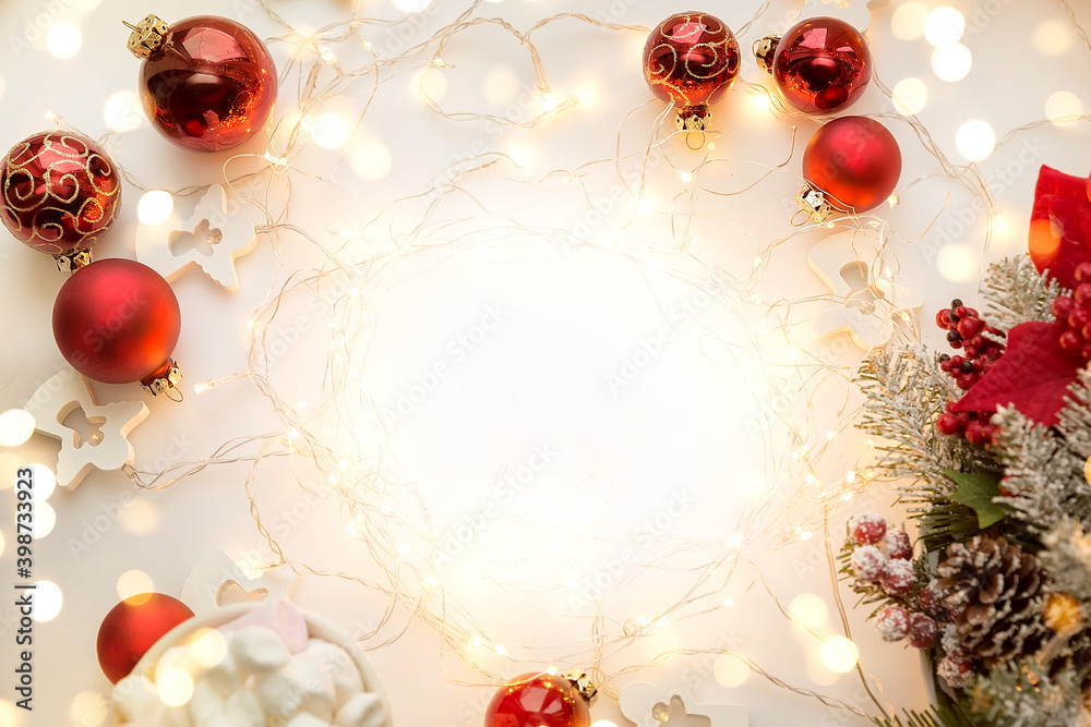 Christmas background for creativity with space for text.