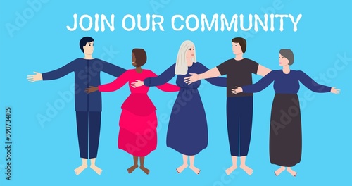 Women and men unite into community to be stronger to achive different goals alltogether