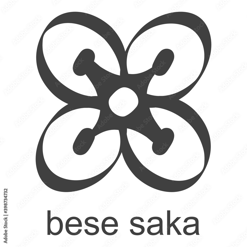 vector icon with african adinkra symbol Bese Saka vector icon with african adinkra symbol Bese Saka