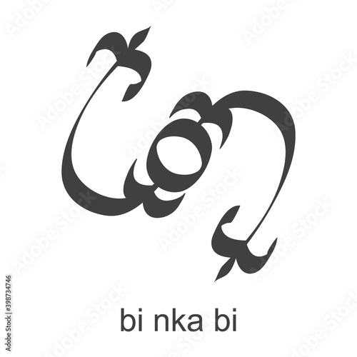 vector icon with african adinkra symbol Bi Nka Bi photo