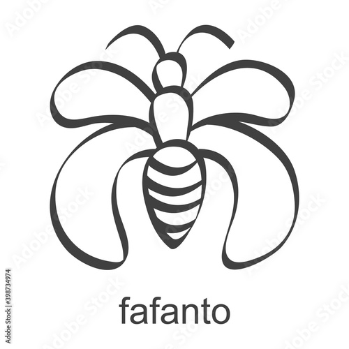 vector icon with african adinkra symbol Fafanto