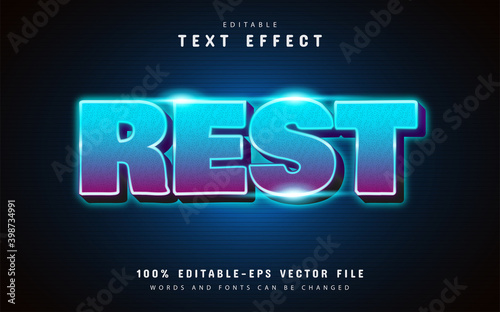 Rest text effect with gradient