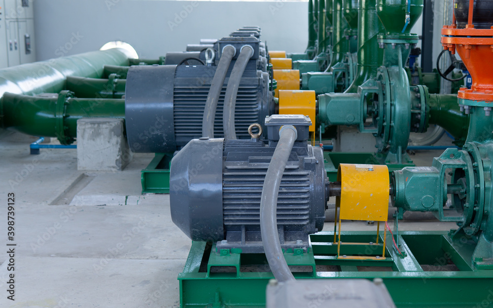 Pump and motor which popular to install with pipe in industrial. Pump and motor which popular to install with pipe in industrial.