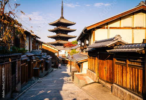 Yasaka Pagoda in old town of Kyoto, Japan