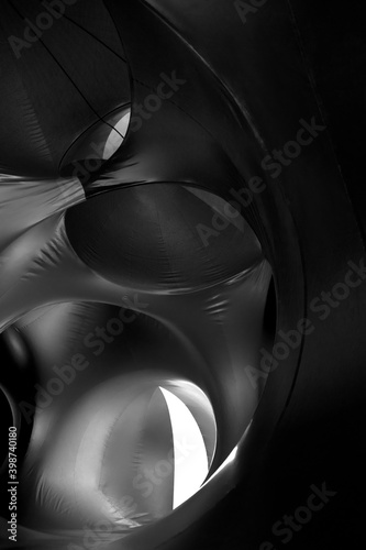 Black and white architecture | Inside the building | abstract shadow and light shapes