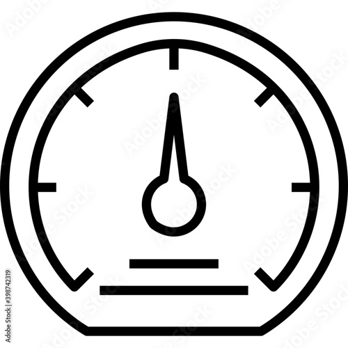 Cruise control icon in line vector 