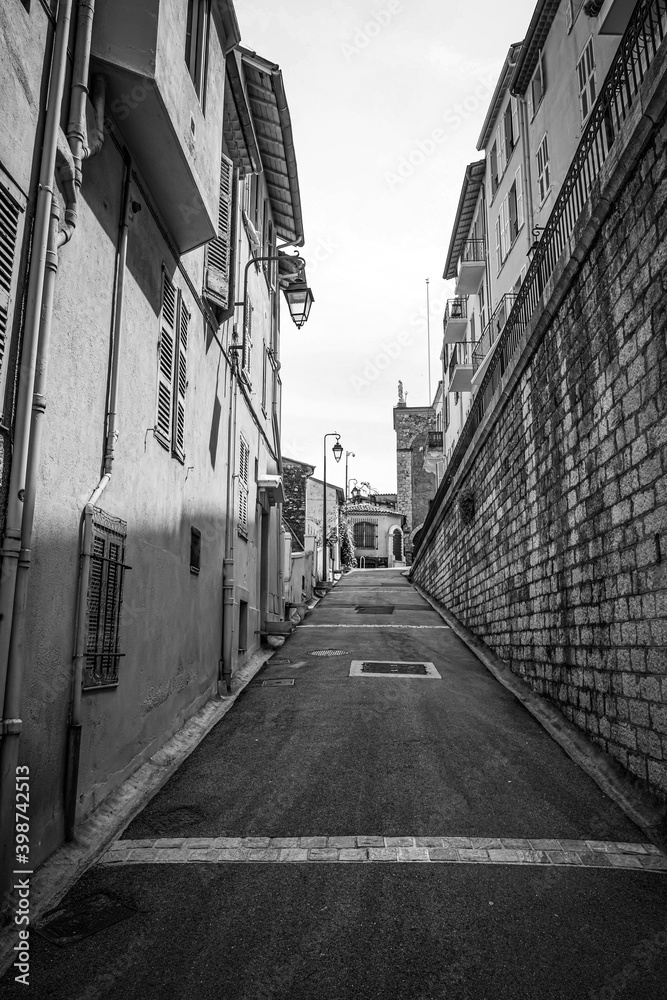 The old town district of Cannes with its small lanes - travel photography