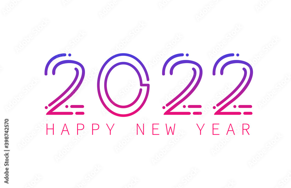 Happy new year 2022 banner  design, 2022 for Brochure or calendar cover design template