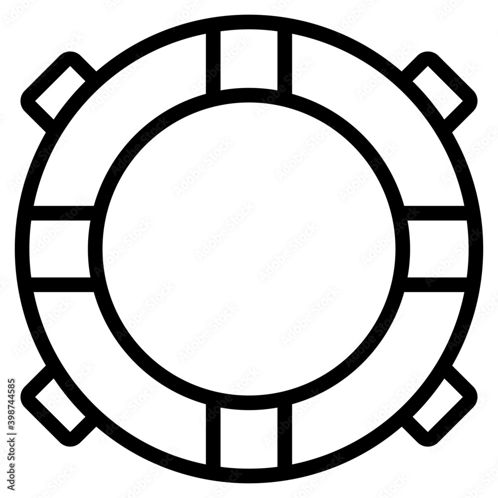 Lifebelt for life safety line icon Lifebelt for life safety line icon