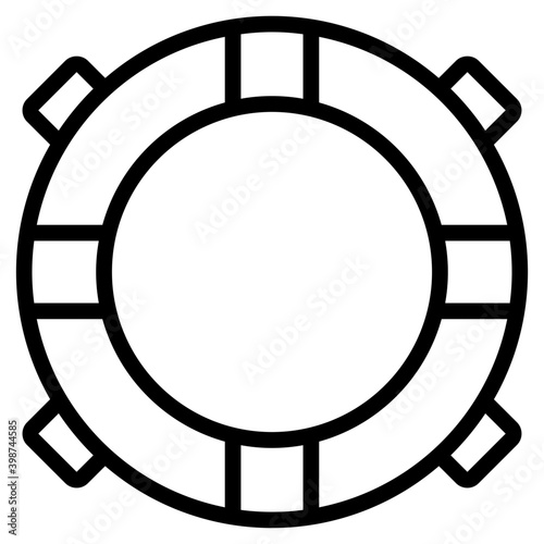 Lifebelt for life safety line icon 