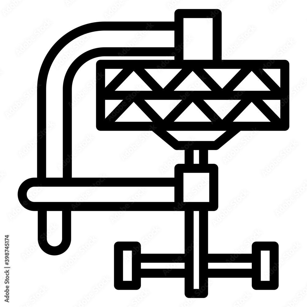 G clamp vector in line design 