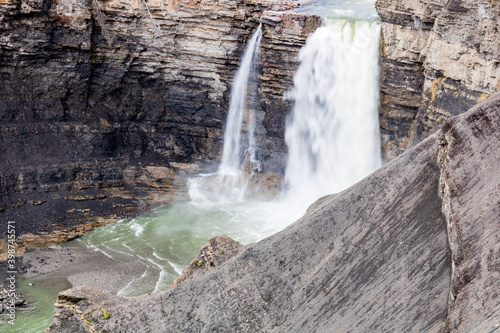 Different views of Ram Falls. Ram Falls Provincial Park. Alberta, Canada