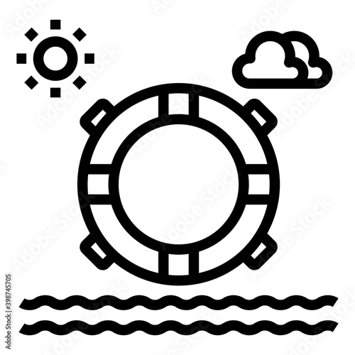 Support in line icon design 