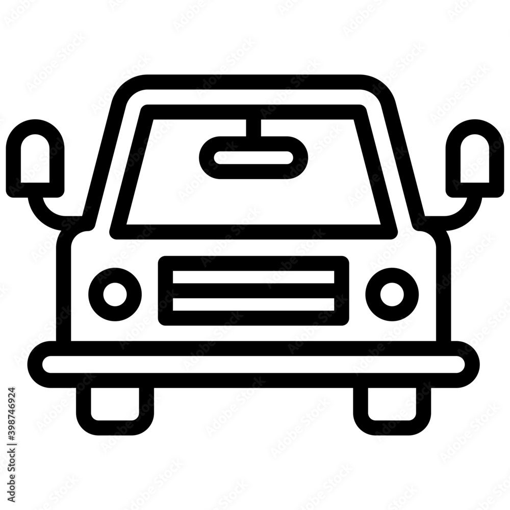 Line design of personal car vector Line design of personal car vector