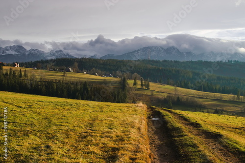 Fototapeta Naklejka Na Ścianę i Meble -  View of Tatra Mountains from Ząb.