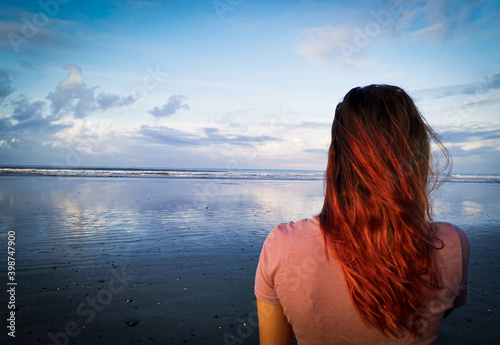 woman on the beach