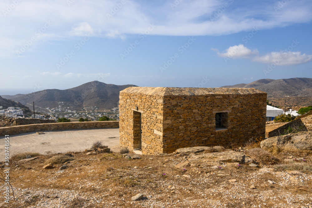 Greek architecture on Ios Island. Cyclades, Greece