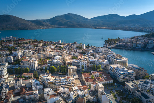Chalkida aerial panoramic view, Evia island, Greece