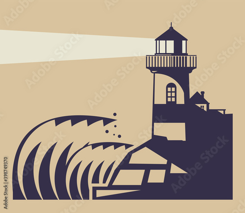 Lighthouse, Beacon, Lighthouse Stands on Rocks