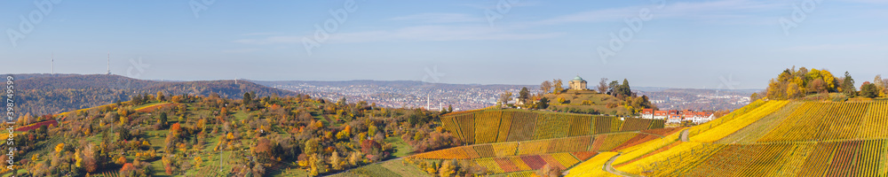 Stuttgart Grabkapelle grave chapel Württemberg Rotenberg autumn fall vineyard travel in Germany