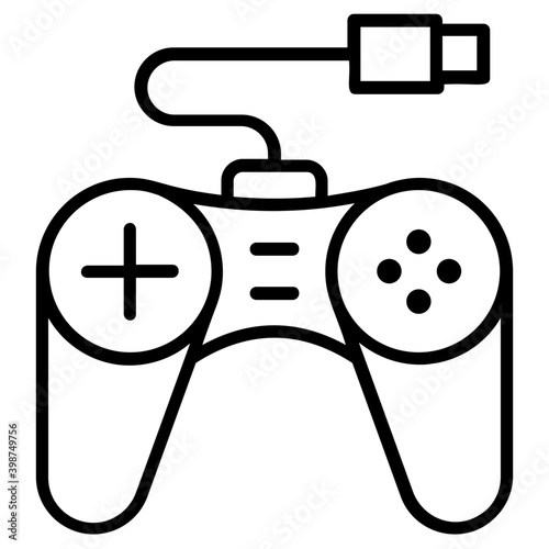 Gamepad in line vector design
