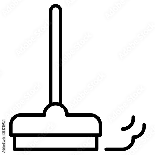 Window wiper, wiper line icon 