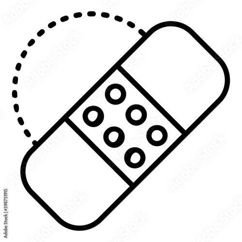 Healing tool icon in line design.