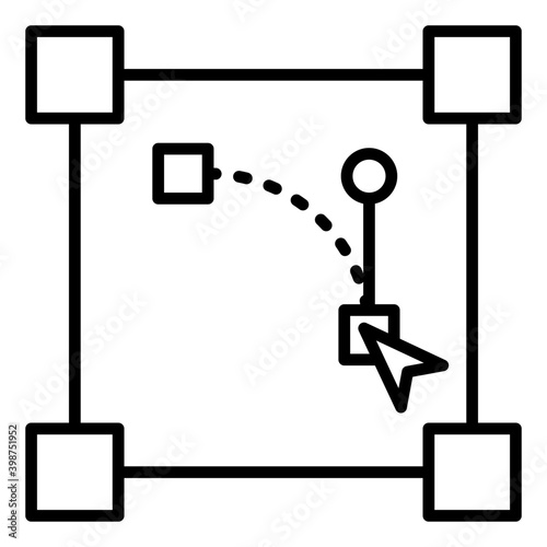 Icon of select tool in line design.