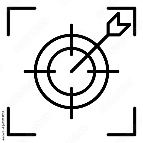 Icon of target in line design.