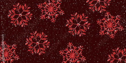 Christmas illustration with snowflakes