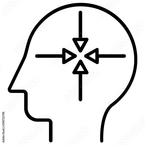 Psychology icon in line design 