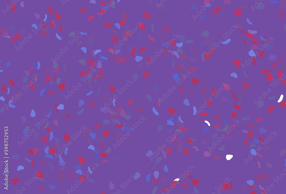 Light Blue, Red vector pattern with chaotic shapes. Light Blue, Red vector pattern with chaotic shapes.