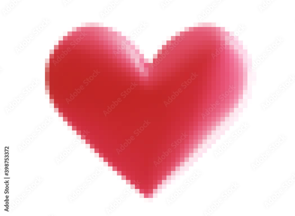 a pixel art red heart, love and valentine a pixel art red heart, love and valentine