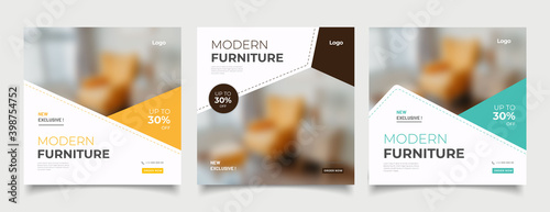 Furniture social media post templates 