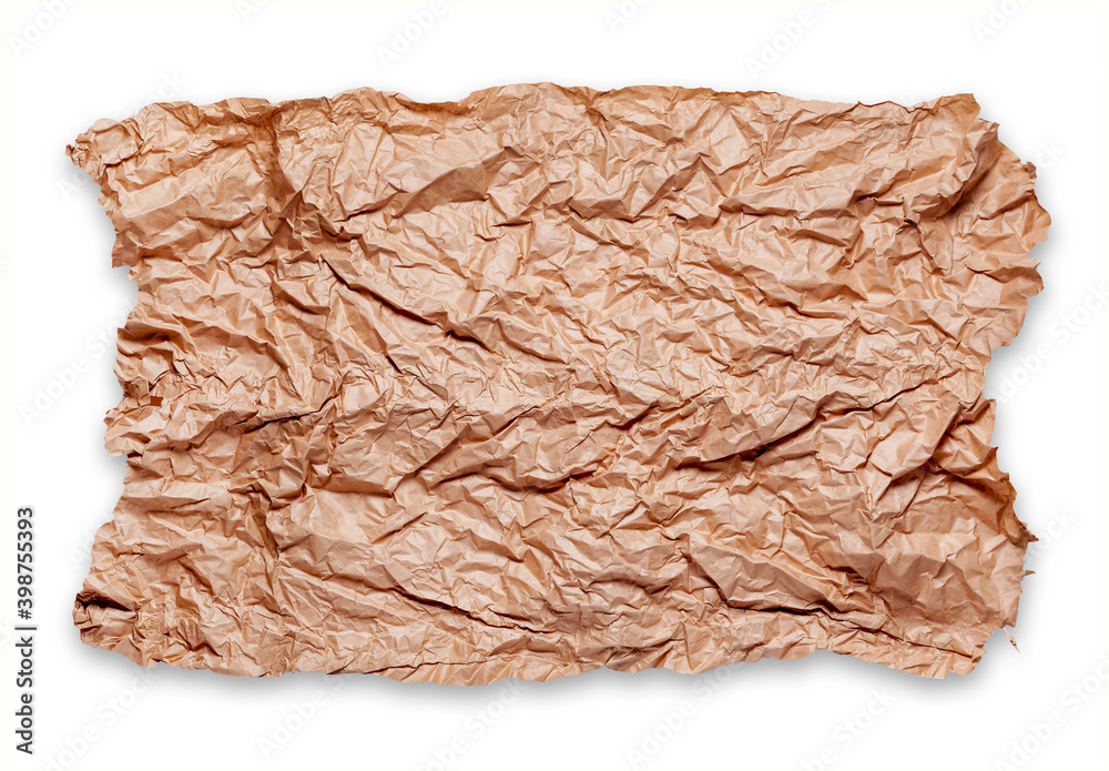 braunes Papier isoliert auf weiß braunes Papier isoliert auf weiß