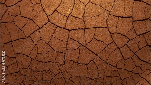 cracked soil in a desert drying out, timelapse. global climate change and drought. time lapse evaporation from soil. dry, cracked earth. increased temperatures, global warming, environment and ecology